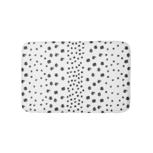Tapis De Bain Taches blanches noires de brosse