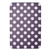 Tapis De Bain Taches blanches sur pourpre plum (devant Vertical)