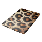 Tapis De Bain Taches d'Impression Animale Fourrure Léopard Beige (Angle)