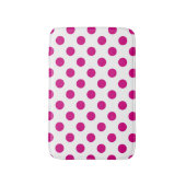 Tapis De Bain Taches pointillées fuchsia (Devant (Vertical))