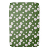Tapis De Bain Taches roses sur fond vert feuillu (devant Vertical)