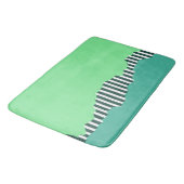 Tapis De Bain Tailles Torn Modernes Turquoise Vert Couche (Angle)