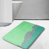 Tapis De Bain Tailles Torn Modernes Turquoise Vert Couche