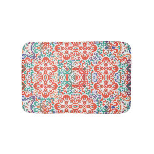 Tapis De Bain Talavera Mexicaine : Collage Ethnique De Carreaux.