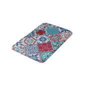 Tapis De Bain Talavera Tles Turquoise Denim Blue Red White (Angle)