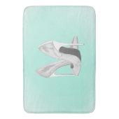 Tapis De Bain Talons d'argent sur la menthe (devant Vertical)