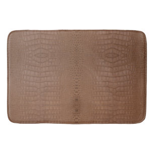 Tapis De Bain Tan Alligator Texture Imprimer