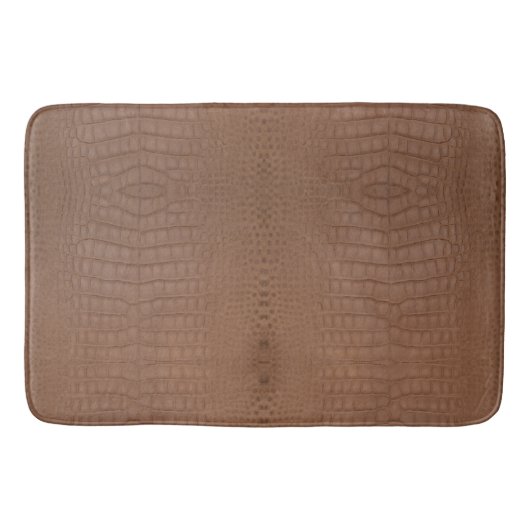 Tapis De Bain Tan Alligator Texture Imprimer (Devant)