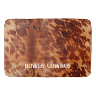 Tapis De Bain Tan Brown Cowhide