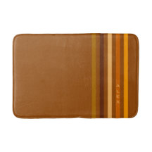 Tan Brown Orange Vertical Stripes Monogramme