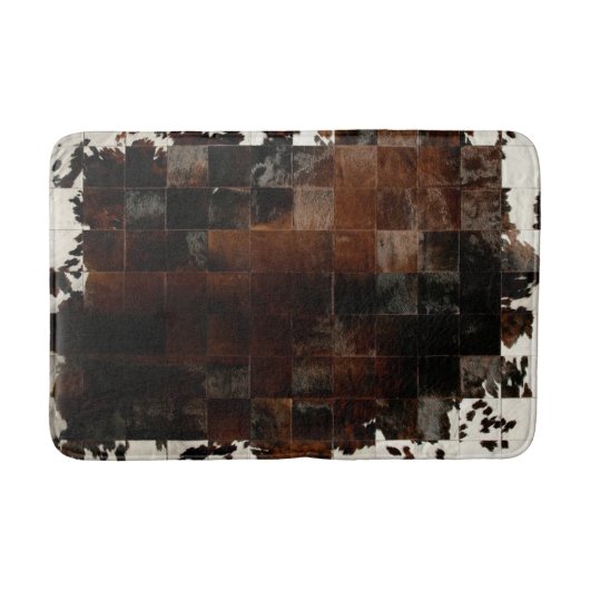 Tapis De Bain Tan Cowhide Patchwork Imprimer (Devant)