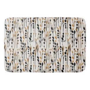 Tapis De Bain Tan et Black Abstrait Meadow