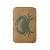 Tapis De Bain Tan rustique au crabe vert foncé (Devant (Vertical))