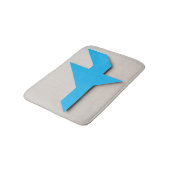 Tapis De Bain Tangram bleu d'avion (Angle)