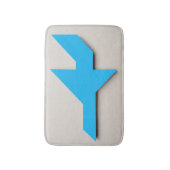 Tapis De Bain Tangram bleu d'avion (Devant (Vertical))