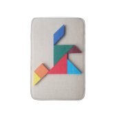 Tapis De Bain Tangram coloré de chien (Devant (Vertical))