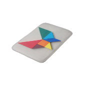 Tapis De Bain Tangram coloré de papillon (Angle)