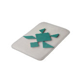 Tapis De Bain Tangram de tortue verte (Angle)