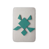 Tapis De Bain Tangram de tortue verte (Devant (Vertical))