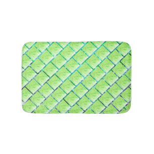 Tapis De Bain Tapete verde, efeito tijolo ou placas cerâmica