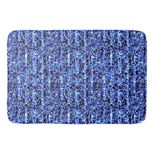 Tapis De Bain Tapis bleu et noir (Devant)