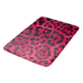 Tapis De Bain Tapis/Cheetah Imprimé rose-chaud (Angle)