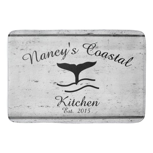 Tapis De Bain Tapis côtier de cuisine de monogramme de ferme (Devant)