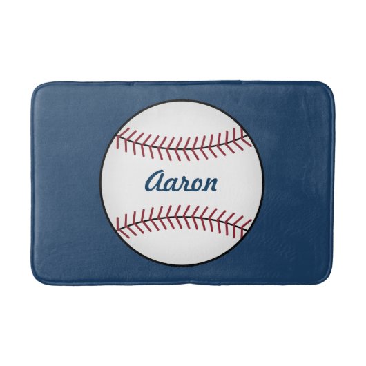 Tapis De Bain Tapis de baseball pour enfant personnalisé (Devant)