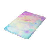 Tapis De Bain Tapis de douche bleu d'aquarelle et pourpre (Angle)