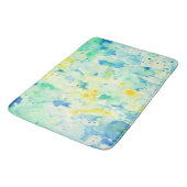 Tapis De Bain Tapis de douche jaune vert abstrait d'aquarelle (Angle)