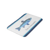 Tapis De Bain Tapis de sol bleu personnalisé Poisson Moderne Côt (Angle)