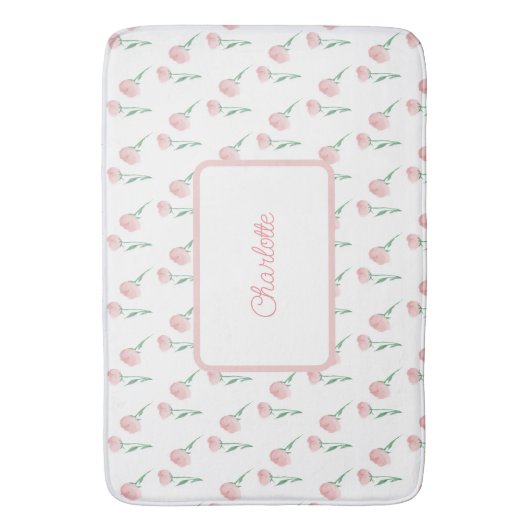 Tapis De Bain Tapis de table personnalisé avec motif pivoine jol (devant Vertical)