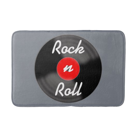 Tapis de bain tapis disque vinyle rétro (Devant)