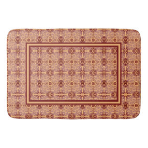 Tapis De Bain Tapis géométrique tribal pour pêche et bain mauve
