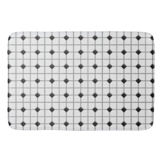 Tapis De Bain Tapis noir et blanc "de regard de tuile" (Devant)