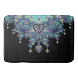Tapis De Bain Tapisserie celtique de fractale de coeur