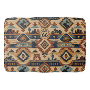 Tapis De Bain Tapisserie de moto Route 66 Sud-Ouest