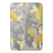 Tapis De Bain Tapisserie jaune et gris (devant Vertical)