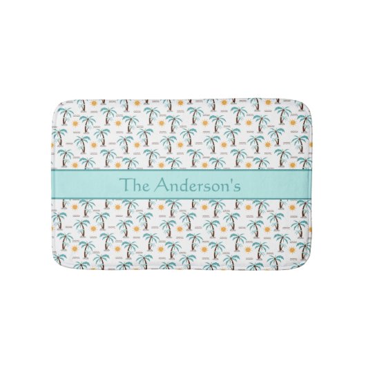Tapis De Bain Tapisserie personnalisée de palmier tropical Sunsh (Devant)