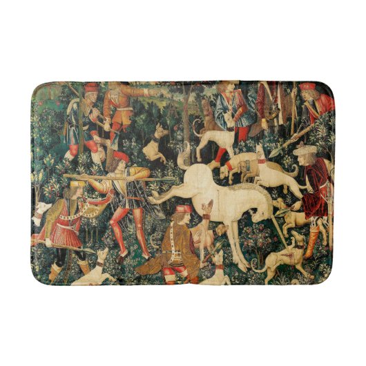 Tapis De Bain Tapisseries Unicorn Classique médiéval défend la c (Devant)