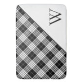 Tapis De Bain Tartan à monogramme (devant Vertical)