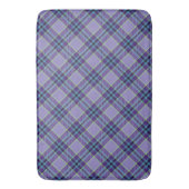 Tapis De Bain Tartan mauve 1 en Lavande et diagonale bleue (devant Vertical)