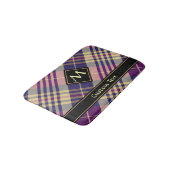 Tapis De Bain Tartan mauve, or et bleu (Angle)
