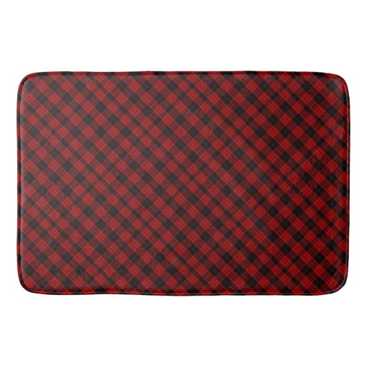 Tapis De Bain Tartan Rouge et Noir (Devant)