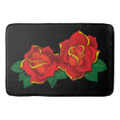 Tapis De Bain Tatouage aux roses rouges (Devant)