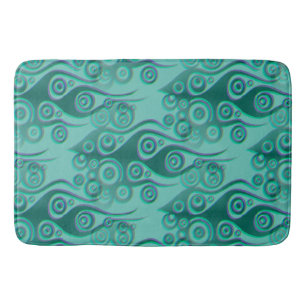 Tapis De Bain Tattoo flammes & cercles motif + votre backgr.