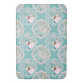 Tapis De Bain Tea time menthe vert et rose Rug (devant Vertical)