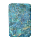 Tapis De Bain Teal Blue Marble Texture with Gold Veins (Devant (Vertical))