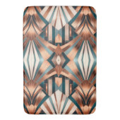 Tapis De Bain Teal Copper Geometric Skyscraper Neo Art Deco (devant Vertical)