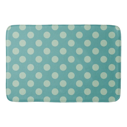 Tapis De Bain Teal Dots Pattern (Devant)